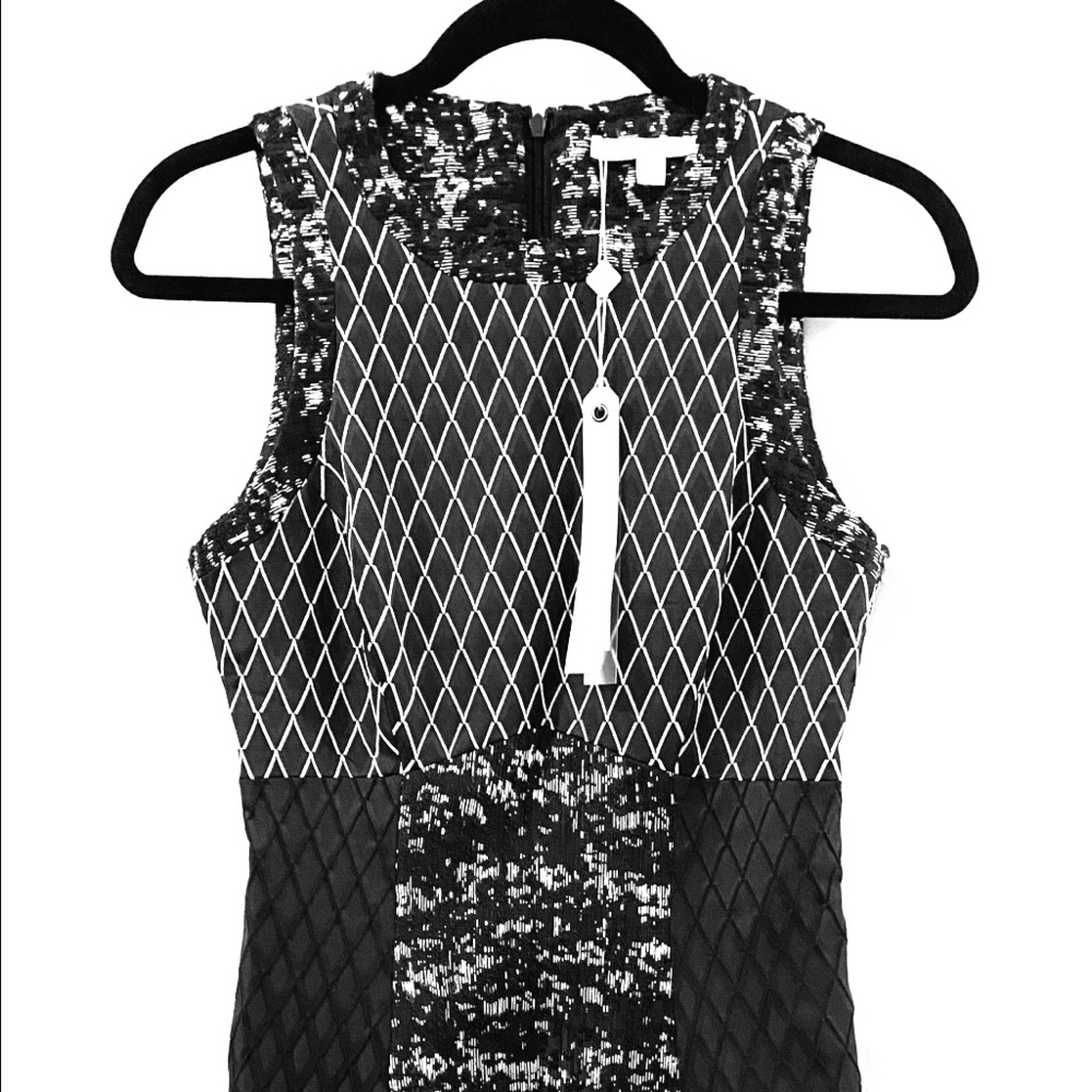 Jonathan Simkhai NWT Black & White Patchwork Dress